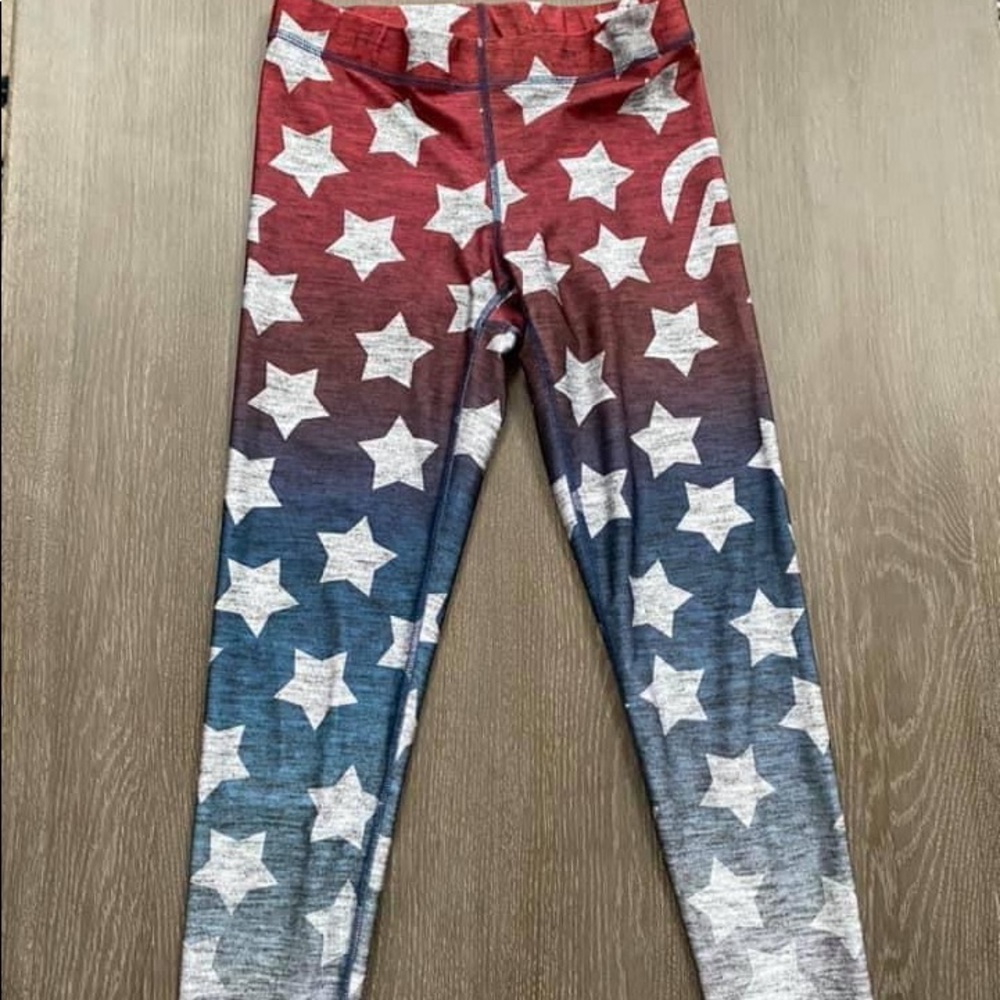 ISO. Peloton stars red white blue leggings!!